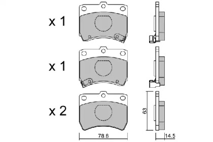 Дисковой тормозной механизм AISIN для KIA PRIDE (DA) 1.1 i